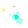 L’éléphant et les papillons