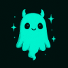 cute cyan ghost