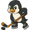 Cooler Pinguin Eishockey Spieler Eishockey