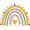 Rainbow Boho Print Abstract Rainbow