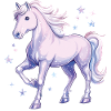 Cheval avec des étoiles