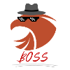 Eagle with sunglasses and hat