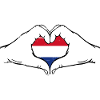 Holland flag heart used