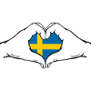 Sweden Flag Heart