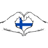 Finland flag heart used