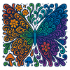 Psychedelic Rainbow Butterfly