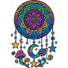Psychedelischer Traumfänger im Universum