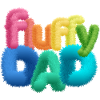 Fluffy Dad - Tipografia colorata e soffice