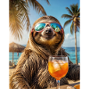 Cooles Faultier in der Strandbar