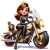 Princesse à moto