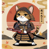 Samurai Katze – Japanisches Krieger Katzen Design