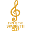 Spaghetti Musik Notenschlüssel