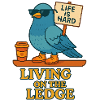 Funny Dove with Shield & Coffee