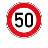Cartello 50° Compleanno Regalo Limite di Velocità Tempo 50