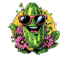 Coole Gurke mit Sonnenbrille