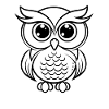 Cute Owl Outline