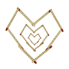 Hearts made of matches