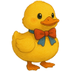 Duck with bow