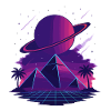 Cosmic Vaporwave Pyramids