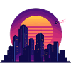 Neon Skyline – Retro City Vibes