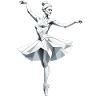Low Poly Ballerina - Ballett Design