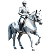 Cavalier Low Poly - Ballet Design