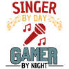 Singer Gamer Saying Design
