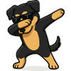 Dog Comic Dabbing