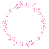Flower circle of pink flowers