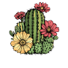 Cactus with flowers