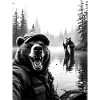 Selfie d’ours de pêche