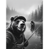Selfie d’ours de pêche