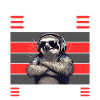 Funny Sloth Gamer Design