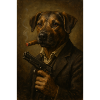 Dog with Gun