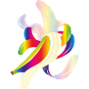 Rainbow Banana – Playful Fruit Motif