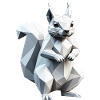 Squirrel - Cute Low Polygon Design