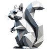 Squirrel - Cute Low Polygon Design