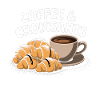 Petit-déjeuner - café et croissants