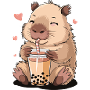 Cute Capybara Bubble Tea