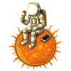 Astronaut on the sun