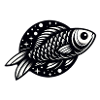 Fish in black and white
