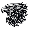 Eagle Head Black White
