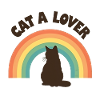 Rainbow Love Cat