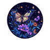 Nachtschmetterling im Blütenfeld