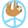 Faultier Peacezeichen