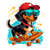 Skateboarder Dog, Skateboarder Dachshund