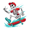 Skateboarder Skeleton, Skateboarder