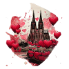 Cologne Cathedral,Cathedral,Cologne,Hearts,Painting