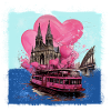 Cologne Cathedral,Cathedral,Cologne,Hearts,Painting,Pastel