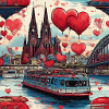 Cologne Cathedral,Cathedral,Cologne,Hearts,Painting,Pastel